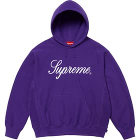 Supreme Embroidered Script Hooded Sweatshirt Purple