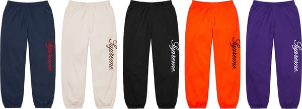 Supreme Embroidered Script Sweatpant - Product Image