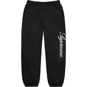 Supreme Embroidered Script Sweatpant Black