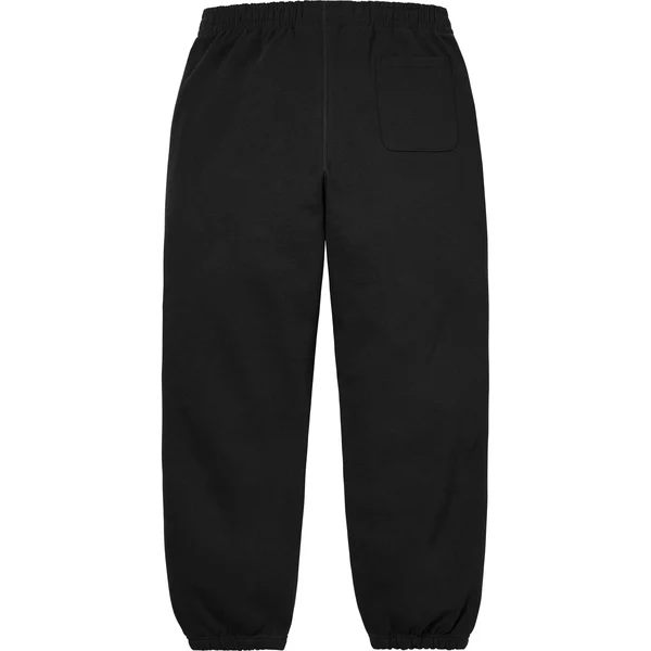 Supreme Embroidered Script Sweatpant - Black (front)