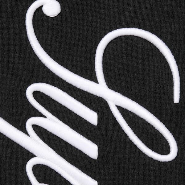 Supreme Embroidered Script Sweatpant - Black (front)