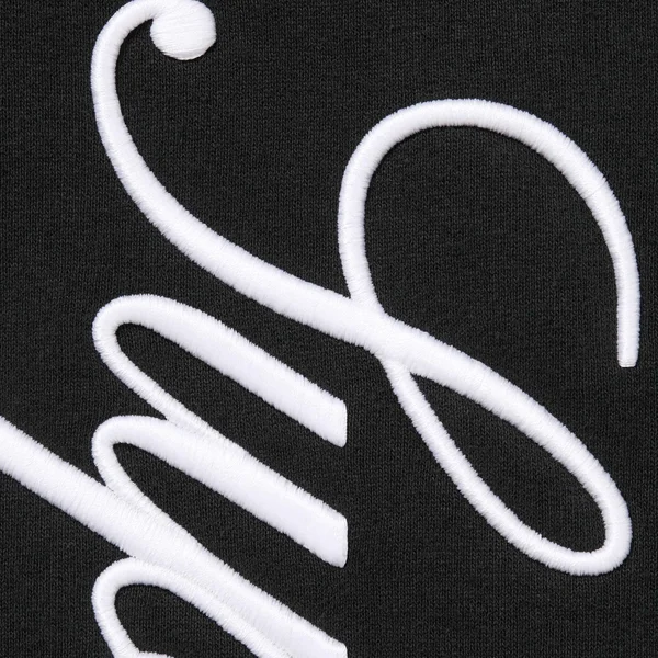 Supreme Embroidered Script Sweatpant - Black (front)