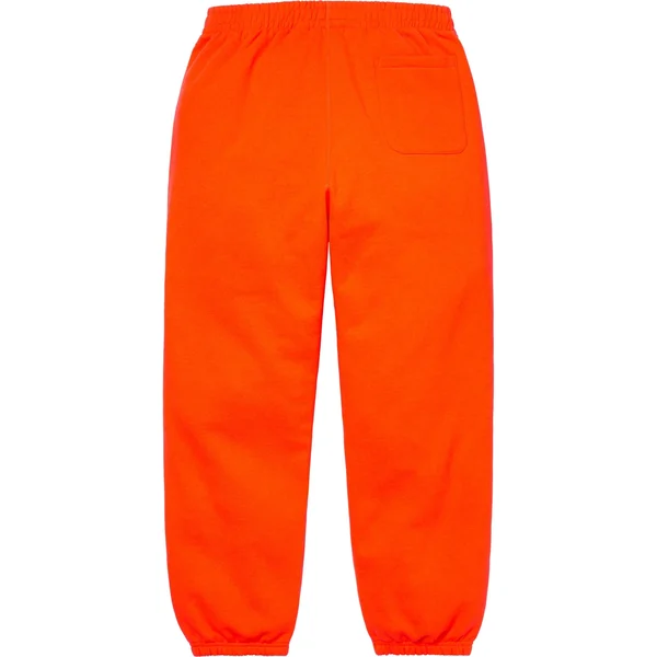 Supreme Embroidered Script Sweatpant - Bright Orange (front)