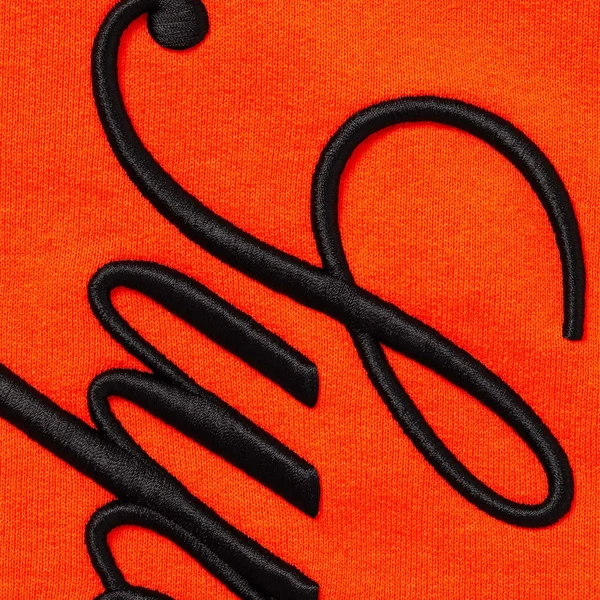 Supreme Embroidered Script Sweatpant - Bright Orange (front)