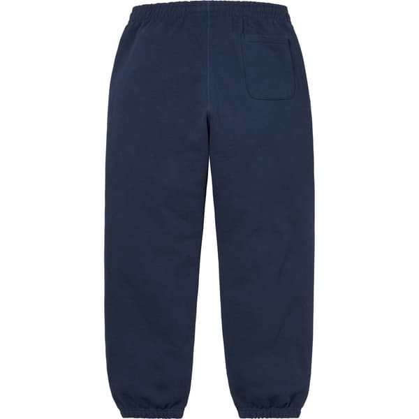 Supreme Embroidered Script Sweatpant - Navy (front)