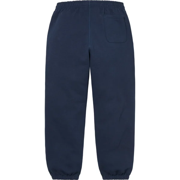 Supreme Embroidered Script Sweatpant - Navy (front)