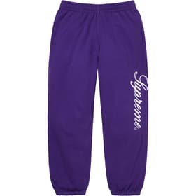 Supreme Embroidered Script Sweatpant Purple