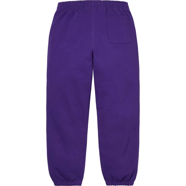 Supreme Embroidered Script Sweatpant - Purple (front)