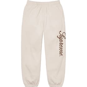 Supreme Embroidered Script Sweatpant Stone