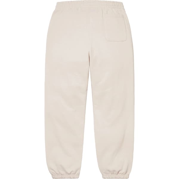 Supreme Embroidered Script Sweatpant - Stone (front)