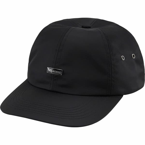Supreme Enamel Logo 6-Panel - Black (front)