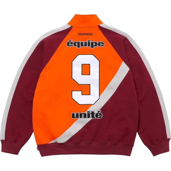 Supreme Equipé Half Zip Sweatshirt - Dark Orange (front)