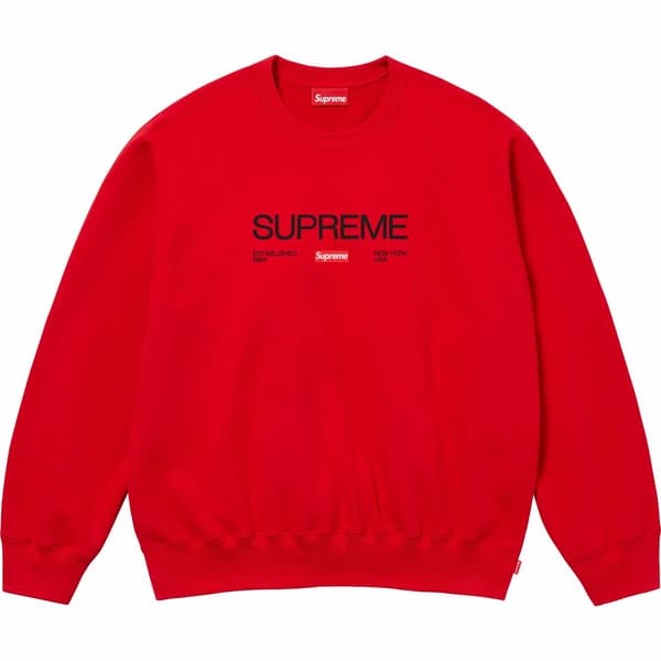 Supreme Established Crewneck - Red (front)