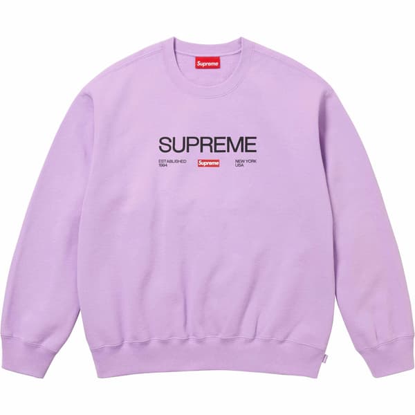Supreme Established Crewneck - Violet (front)