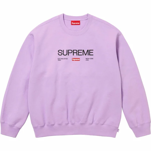 Supreme Established Crewneck - Violet (front)