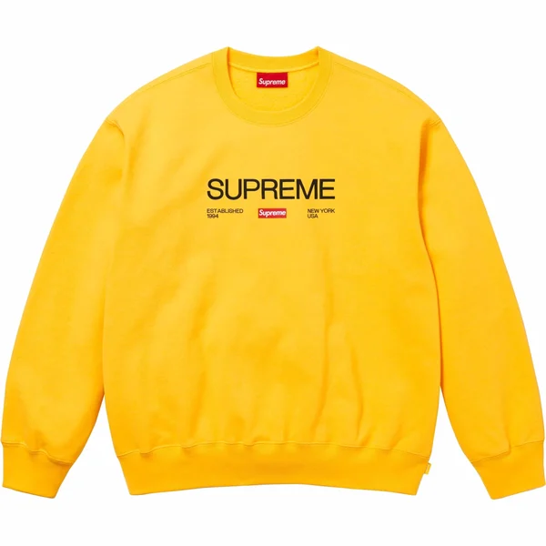 Supreme Established Crewneck - Yellow (front)
