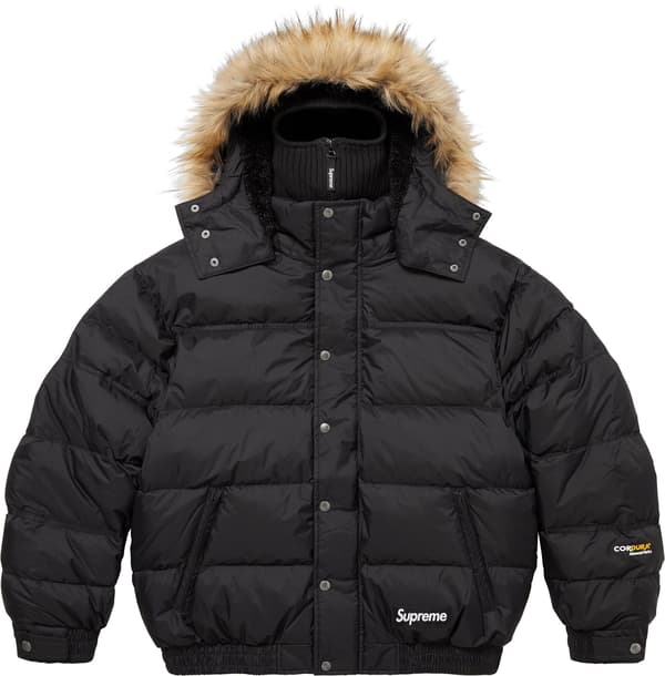Supreme Facemask 700-Fill Down Puffer Jacket - Black (front)