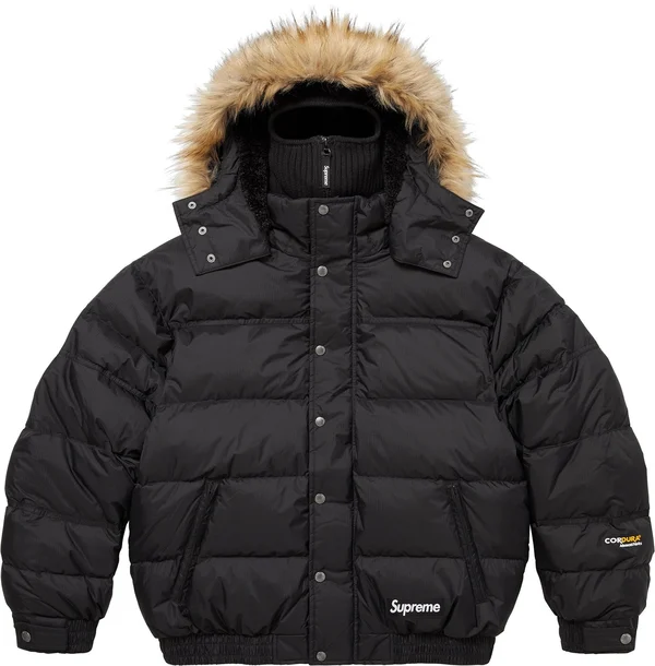 Supreme Facemask 700-Fill Down Puffer Jacket - Black (front)