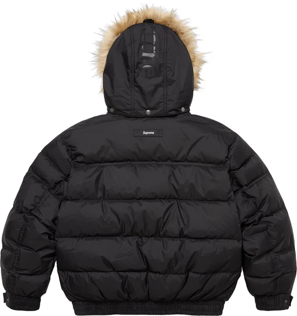 Supreme Facemask 700-Fill Down Puffer Jacket - Black (front)