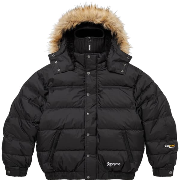 Supreme Facemask 700-Fill Down Puffer Jacket - Black (front)