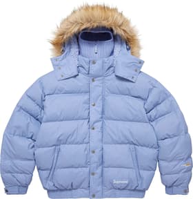 Supreme Facemask 700-Fill Down Puffer Jacket Light Blue