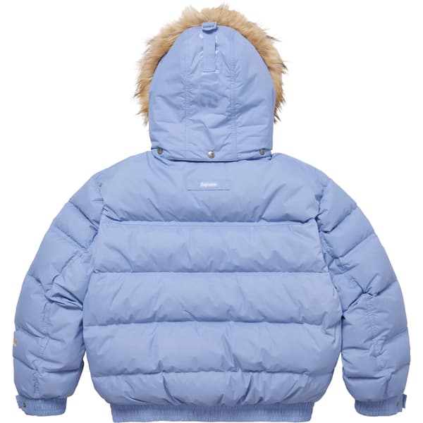Supreme Facemask 700-Fill Down Puffer Jacket - Light Blue (front)