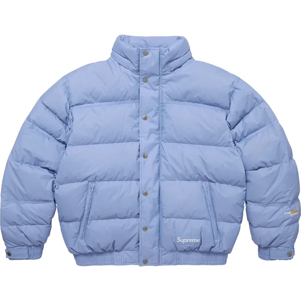 Supreme Facemask 700-Fill Down Puffer Jacket - Light Blue (front)