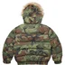 Supreme Facemask 700-Fill Down Puffer Jacket - Woodland Camo (front)