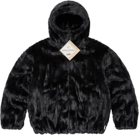 Supreme Faux Fur Hooded Jacket Black
