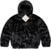 Supreme Faux Fur Hooded Jacket - Black (front)