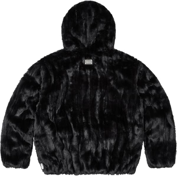 Supreme Faux Fur Hooded Jacket - Black (front)