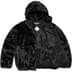 Supreme Faux Fur Hooded Jacket - Black (front)