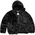 Supreme Faux Fur Hooded Jacket - Black (front)