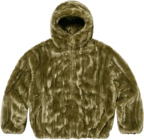 Supreme Faux Fur Hooded Jacket Olive