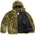 Supreme Faux Fur Hooded Jacket - Olive (front)