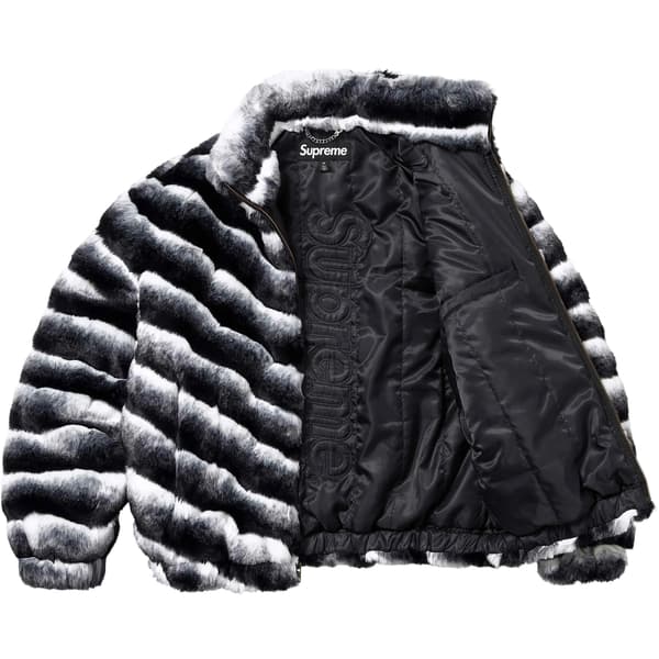 Supreme Faux Fur Jacket - Black (front)
