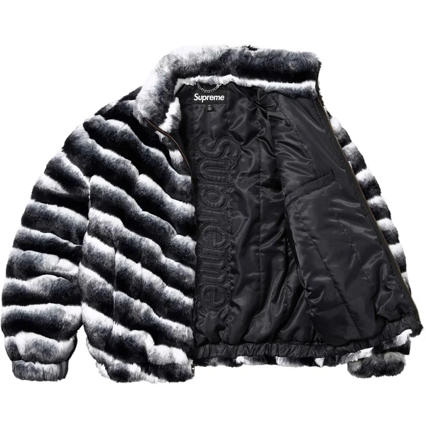 Supreme Faux Fur Jacket - Black (front)