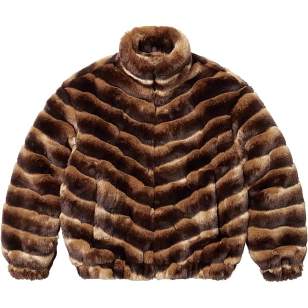 Supreme Faux Fur Jacket - Brown (front)