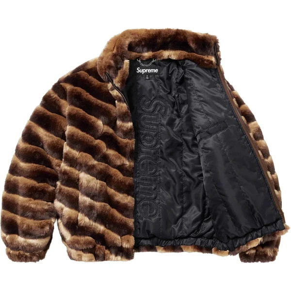 Supreme Faux Fur Jacket - Brown (front)