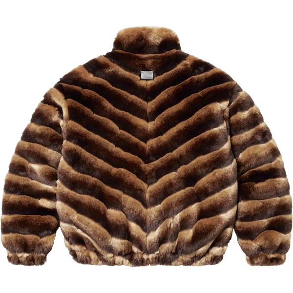 Supreme Faux Fur Jacket - Brown (front)