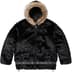 Supreme Faux Fur Parka - Black (front)