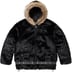 Supreme Faux Fur Parka - Black (front)