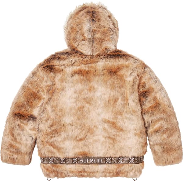 Supreme Faux Fur Parka - Brown (front)