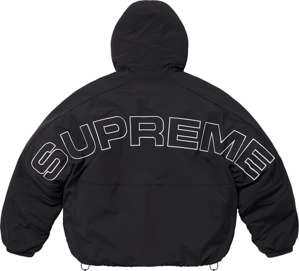 Supreme Faux Fur Reversible Hooded Track Jacket - Black (front)