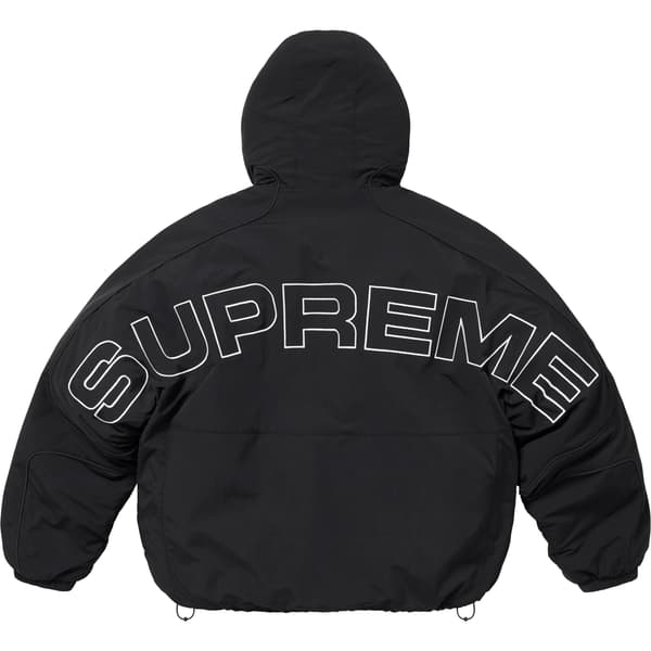 Supreme Faux Fur Reversible Hooded Track Jacket - Black (front)
