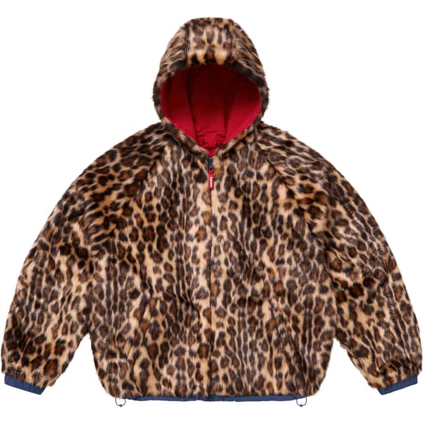 Supreme Faux Fur Reversible Hooded Track Jacket - Red (front)