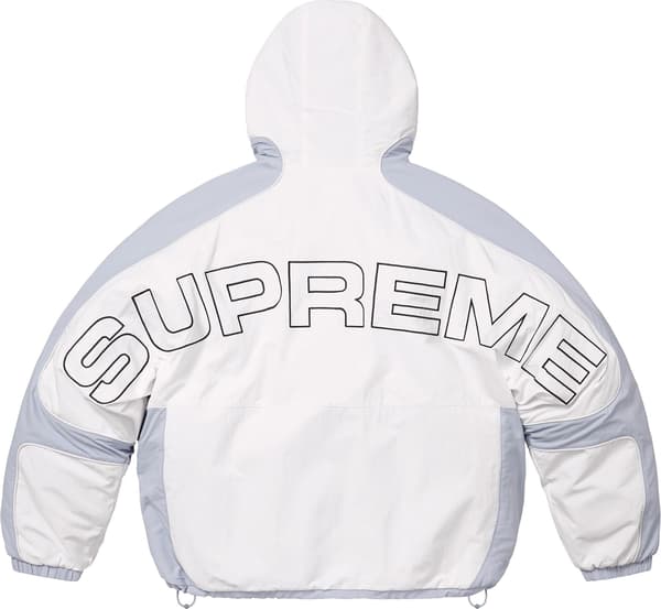 Supreme Faux Fur Reversible Hooded Track Jacket - White (front)