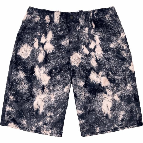 Supreme Faux Fur Short - Black (front)