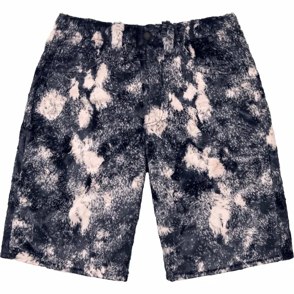 Supreme Faux Fur Short - Black (front)