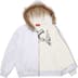 Supreme Faux Fur Zip Up Hooded Sweatshirt - Ash Grey (front)